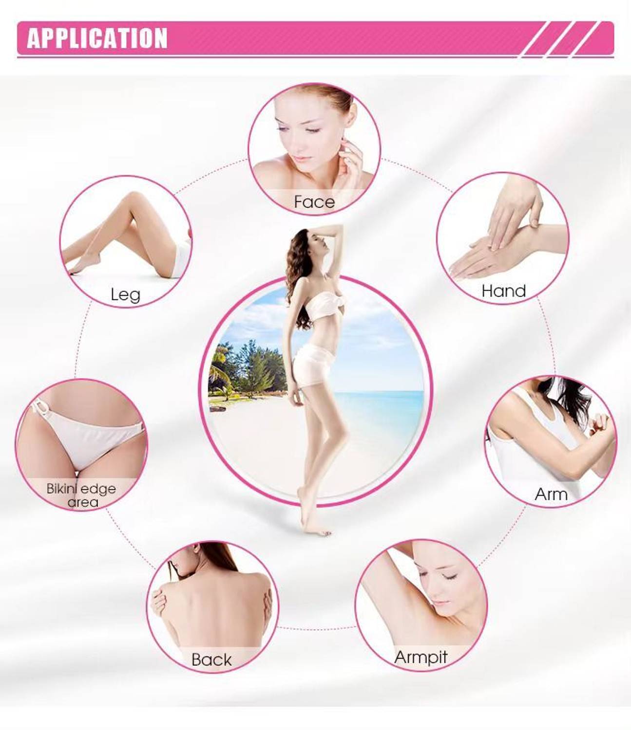 Roll on Hair Removal Wax Heater Machine With 2 Refill & 60 Strips For Women_R5NV Wax - Image 2
