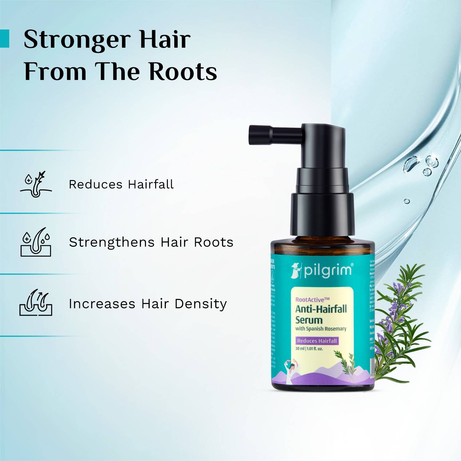 Pilgrim RootActive Hairfall Serum 30ml - Image 2
