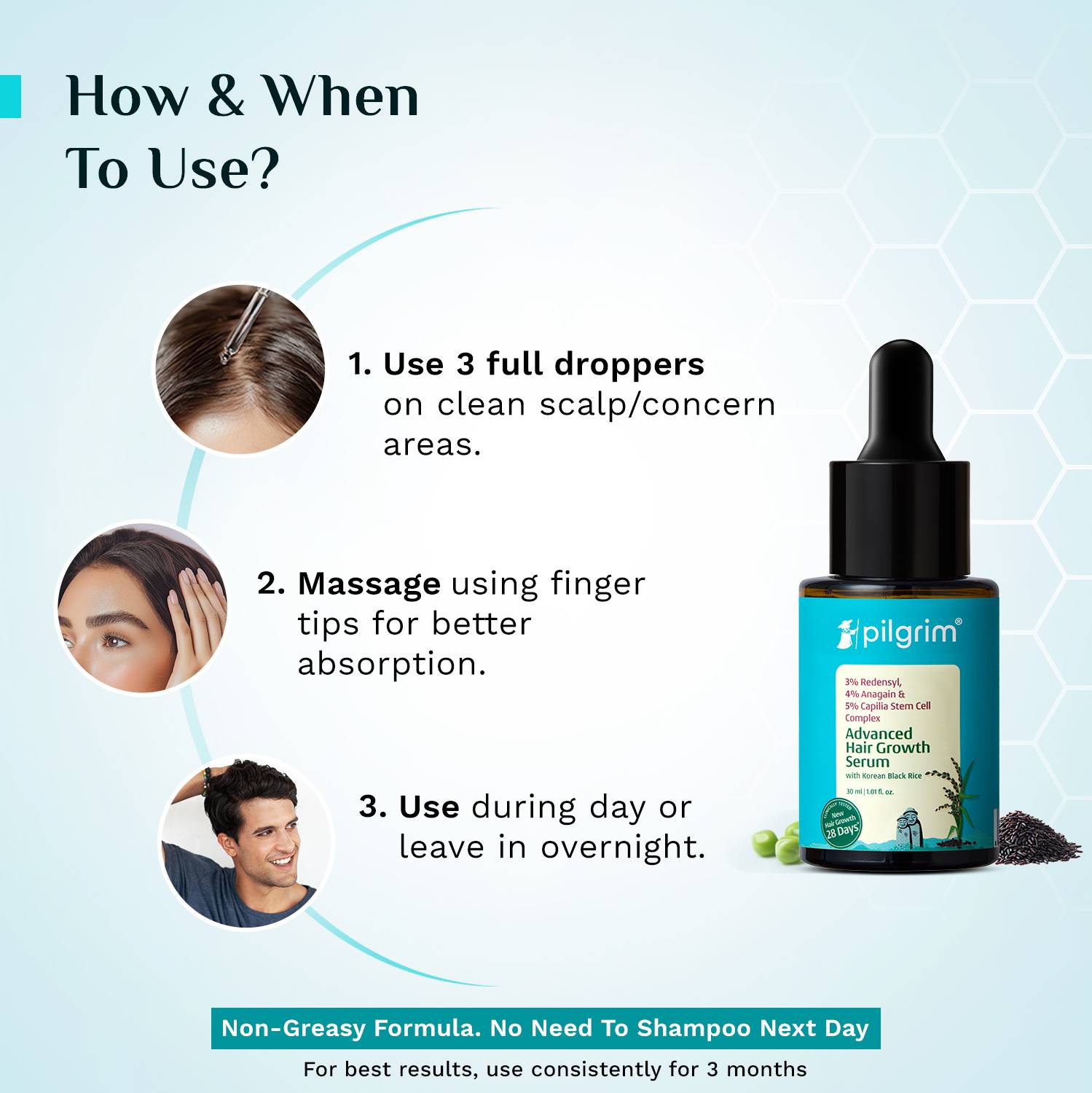 Pilgrim Advance Hair Growth Serum 50ml - Image 5