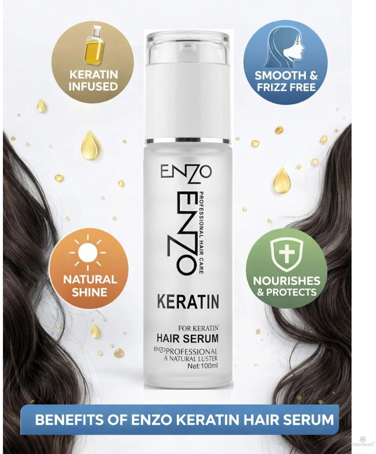 Image of Colorstock Enzo Hair Serum | For Providing Silky Str&s & Hydration Care