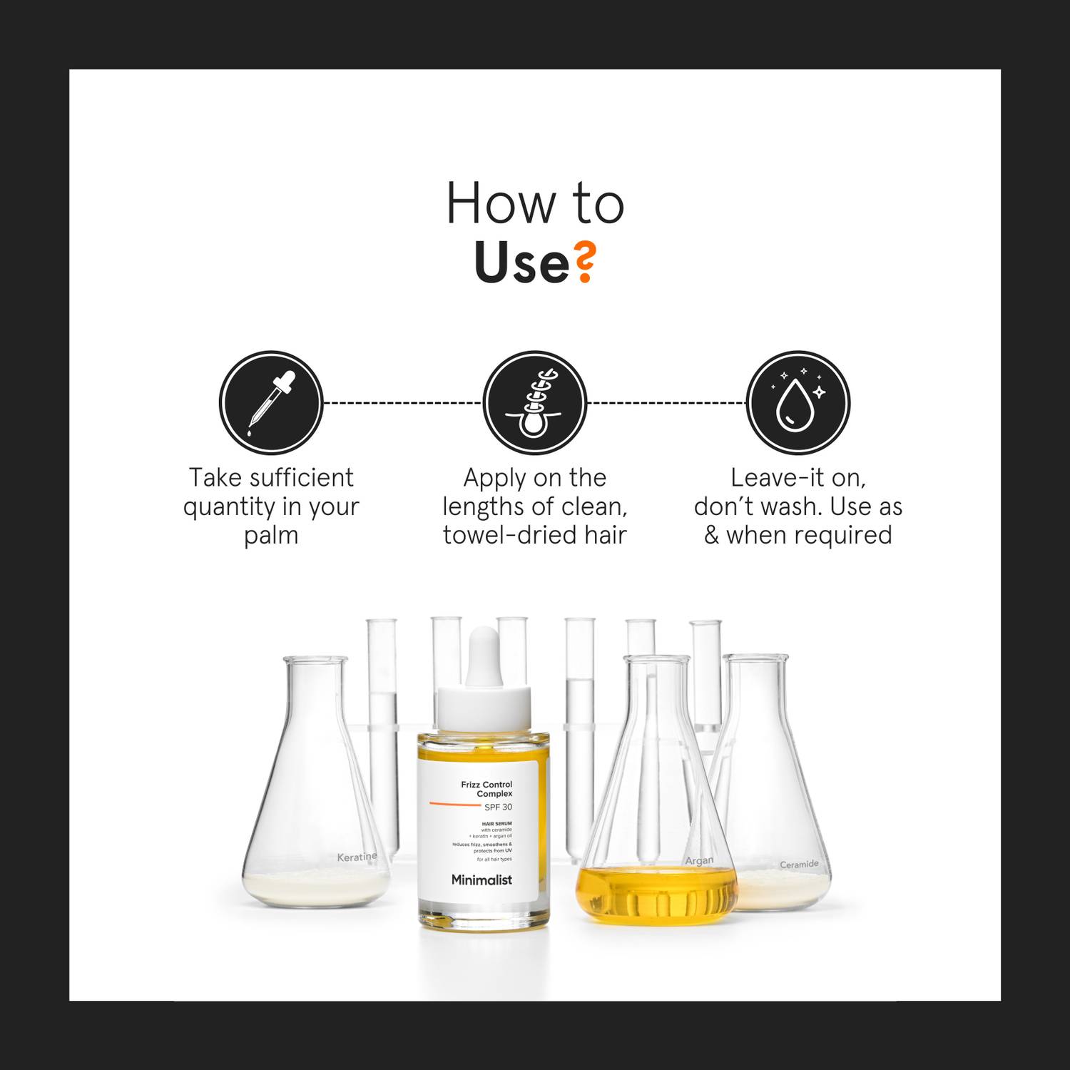 Minimalist Frizz Control SPF 30 Hair Serum 50ml - Image 5