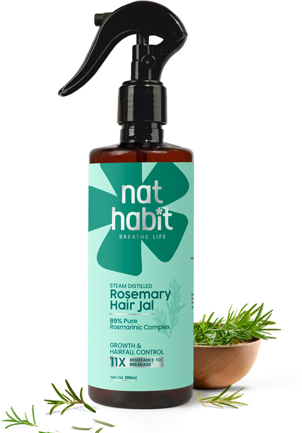 Image of Nat Habit Rosemary Nourishing Hair Jal Spray for Stronger Hair & Healthy Scalp