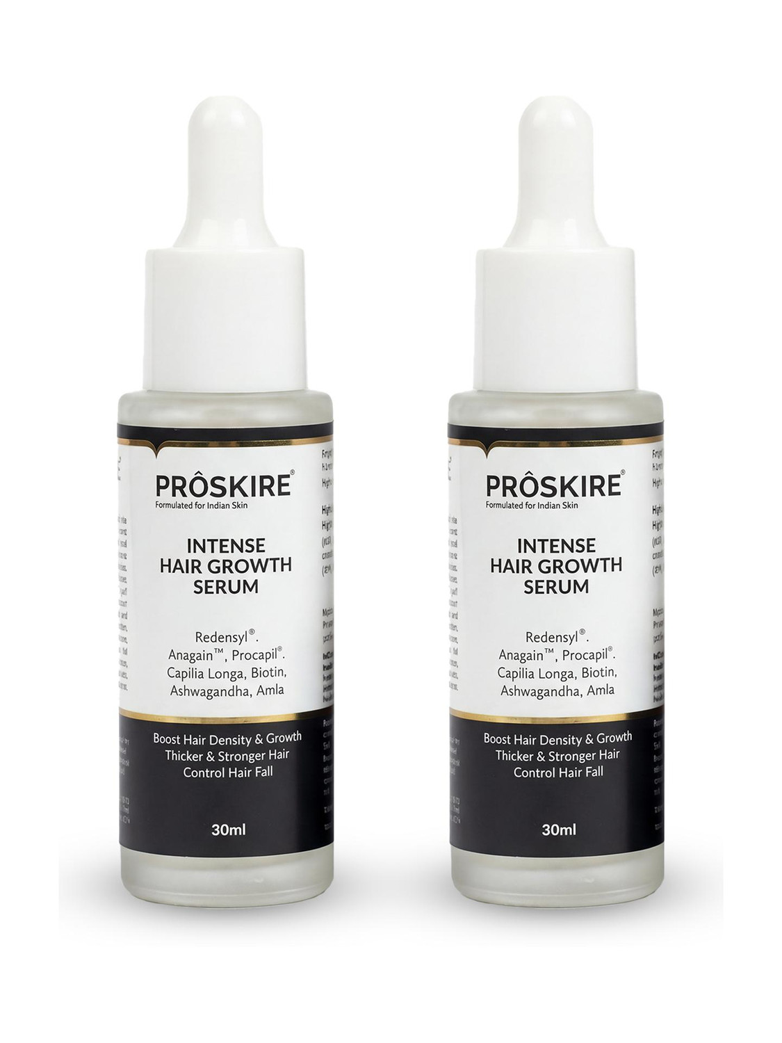 Image of Proskire IIntense Hair Growth Serum with Redensyl, Biotin & Anagain - Pack of 2