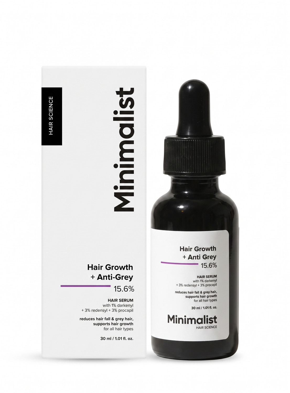 Image of Minimalist Hair Growth + Anti-Grey Actives 15.6% Hair Serum 30ml