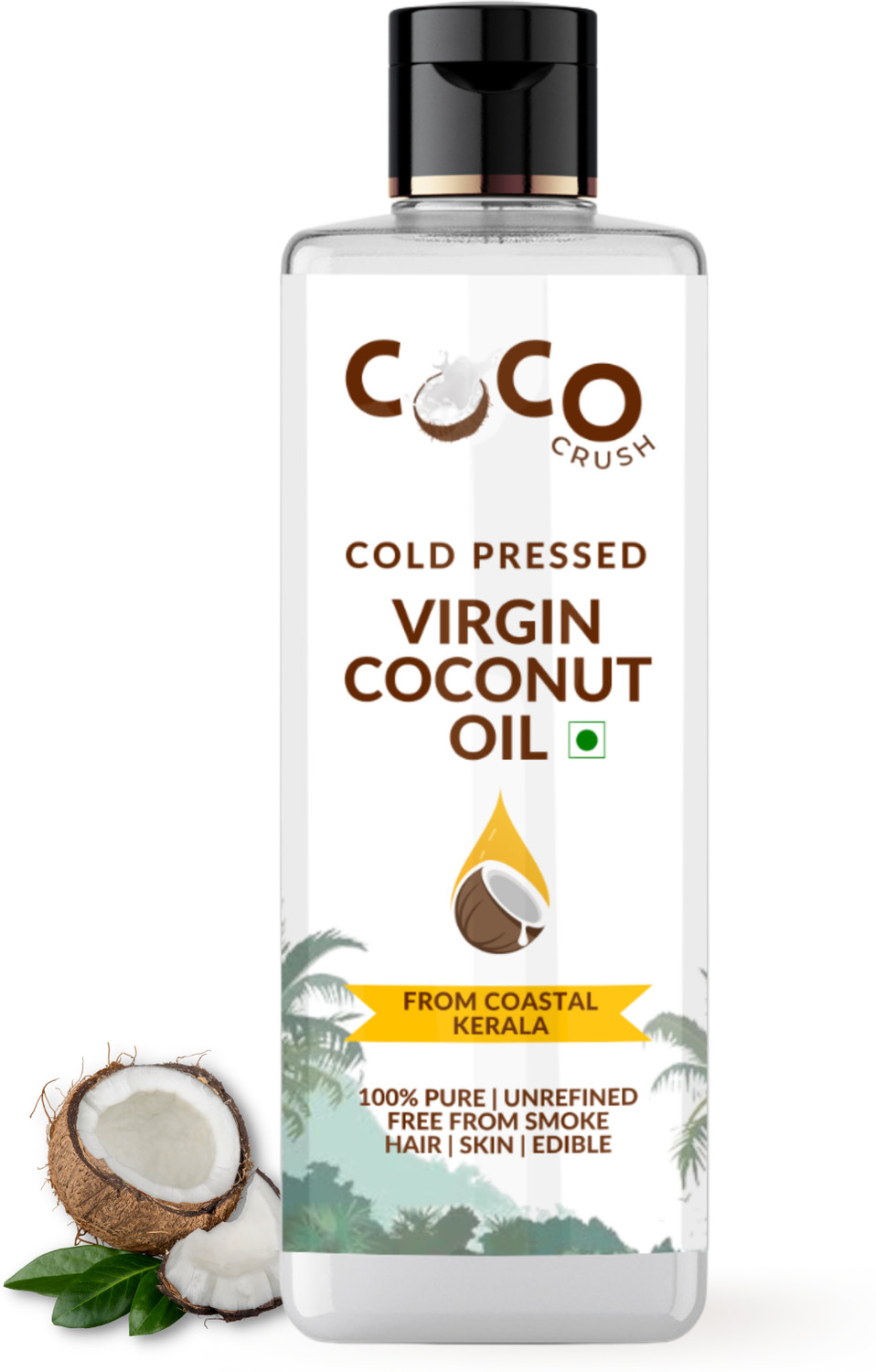 Image of COCO CRUSH Extra Virgin Coconut Hair Serum - 100% Pure Cold Pressed - For Hair Growth