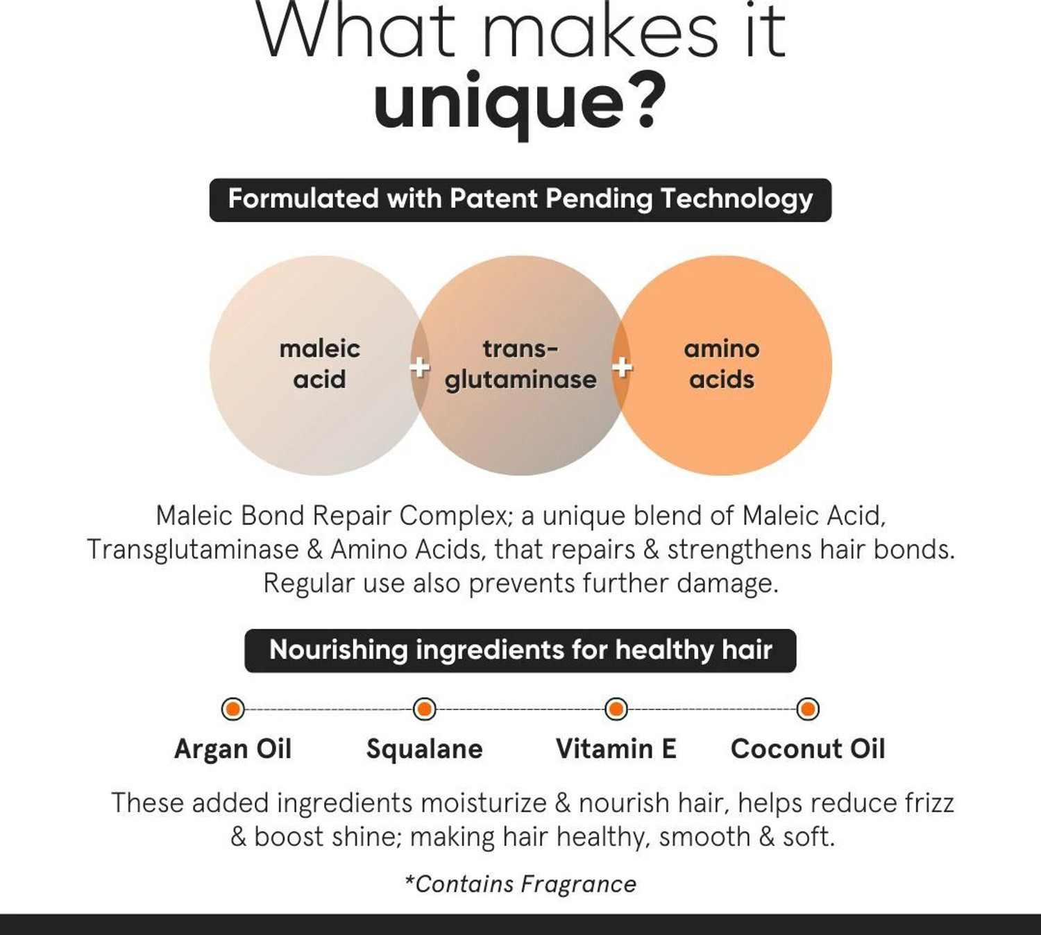 Image of Minimalist Hair Serum for Dry, Damaged & Frizzy Hair with 05% Maleic Bond Repair Complex