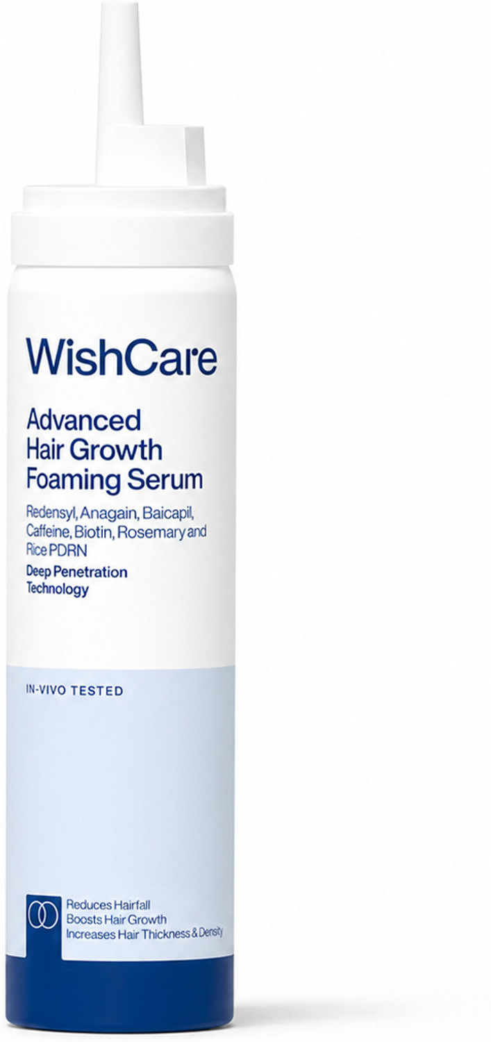 Image of WishCare Foaming Hair Growth Serum | Dermat Tested | Reduces Hairfall |Redensyl & Anagain