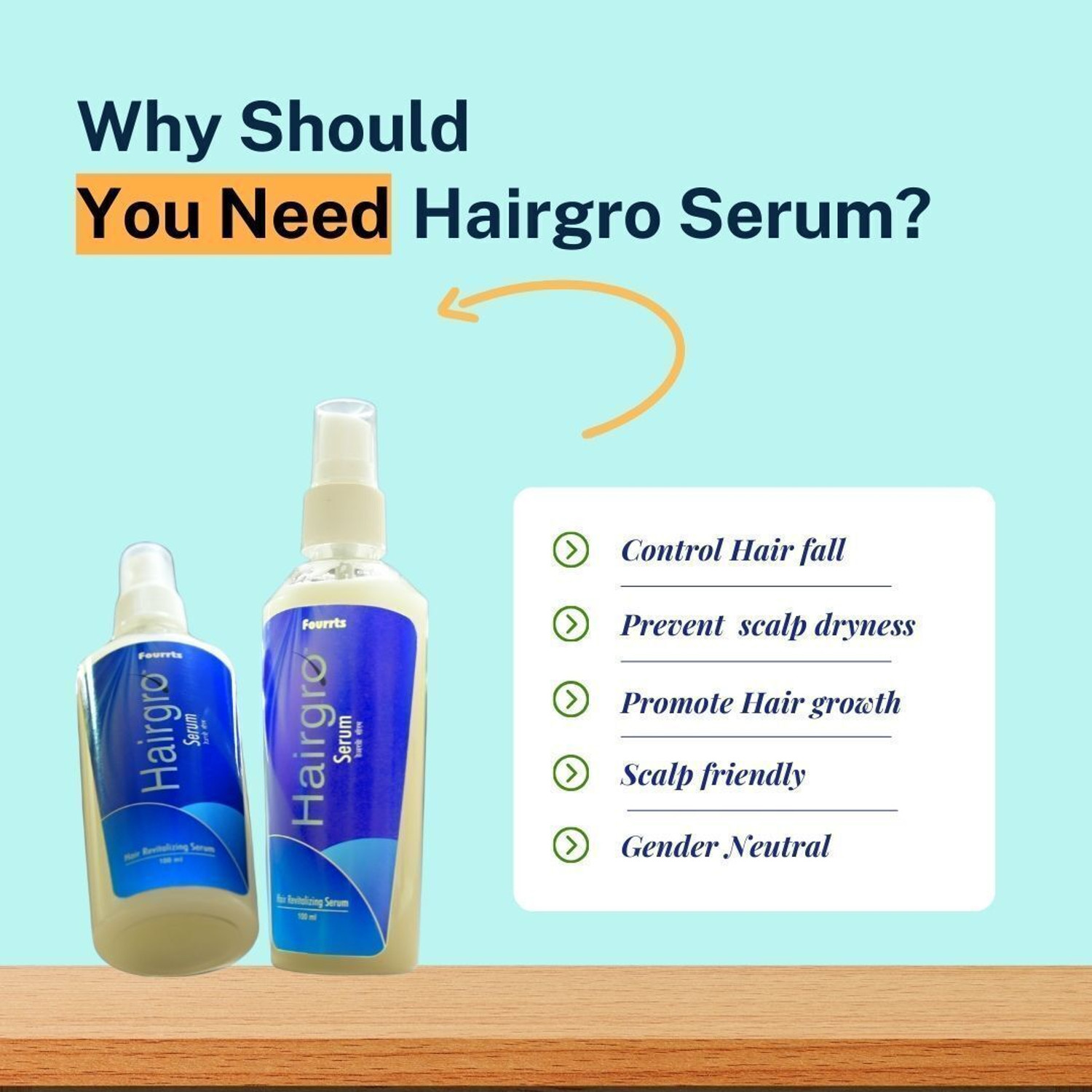Image of Fourrts HAIRGRO SERUM - 100ml