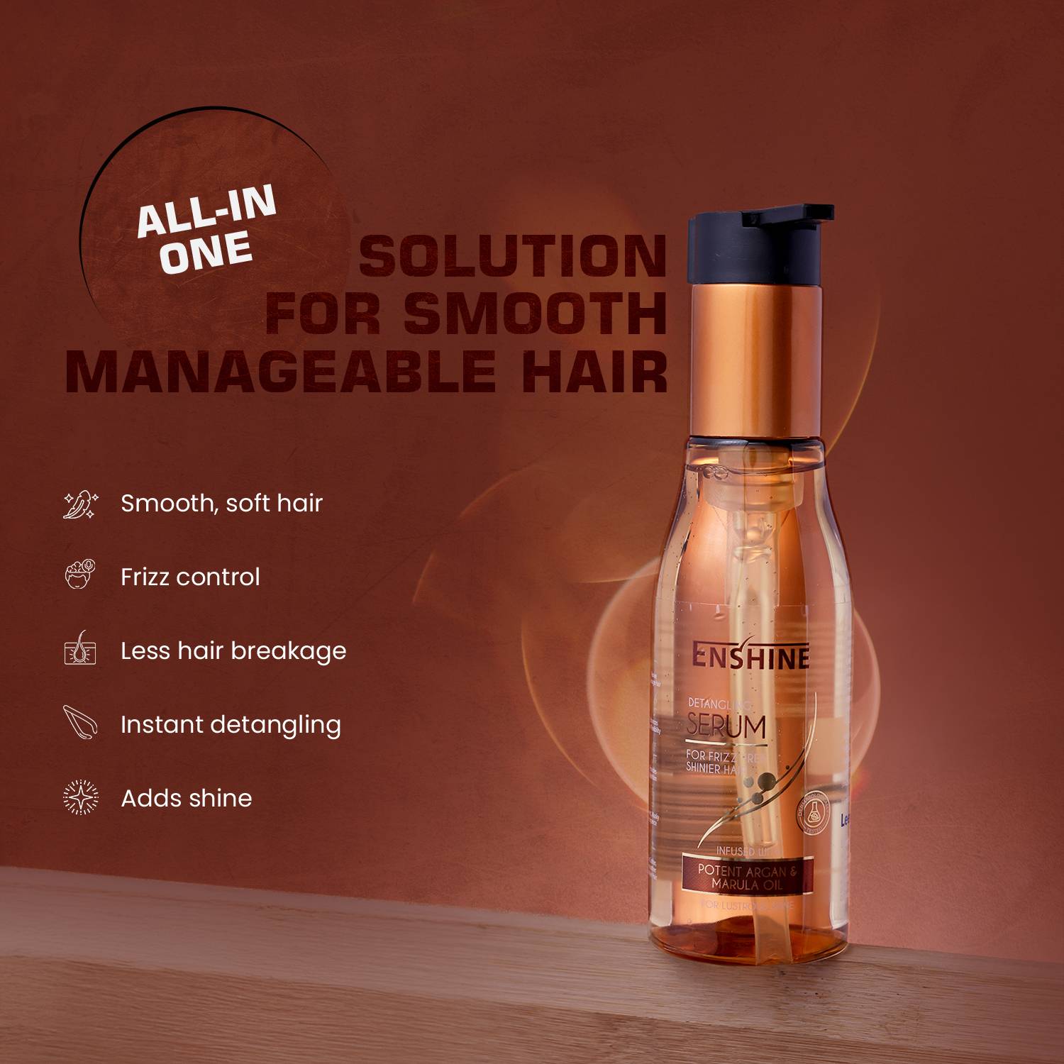 Enshine Hair Growth Combo - Hair Oil 100ml + Detangling Hair Serum