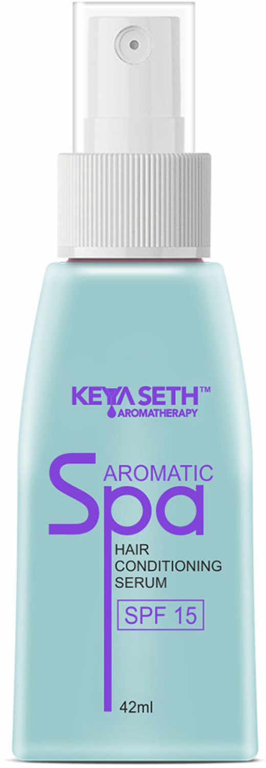 Image of KEYA SETH AROMATHERAPY Aromatic Spa Hair Conditions Serum SPF 15-for Dry, Rough Hair for 24-hour Frizz-free Sun Protection & Manageable Hair with Pure Essential Oil & Geranium