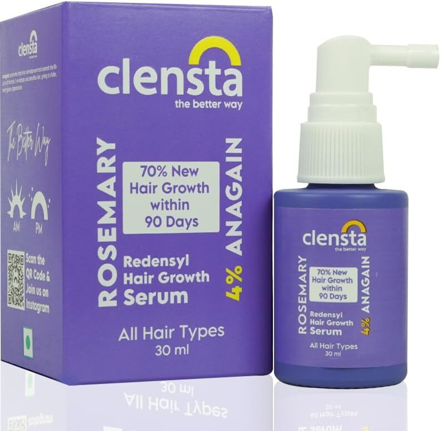 Image of Clensta Rosemary Redensyl Hair Growth Serum for Hair Regeneration