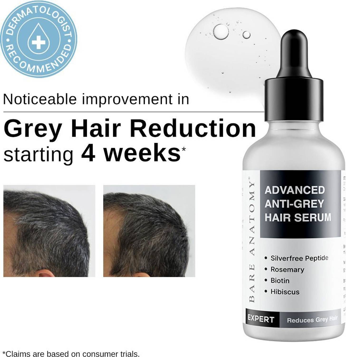 BARE Advanced Anti-Grey Hair Serum 50 ml - Image 2