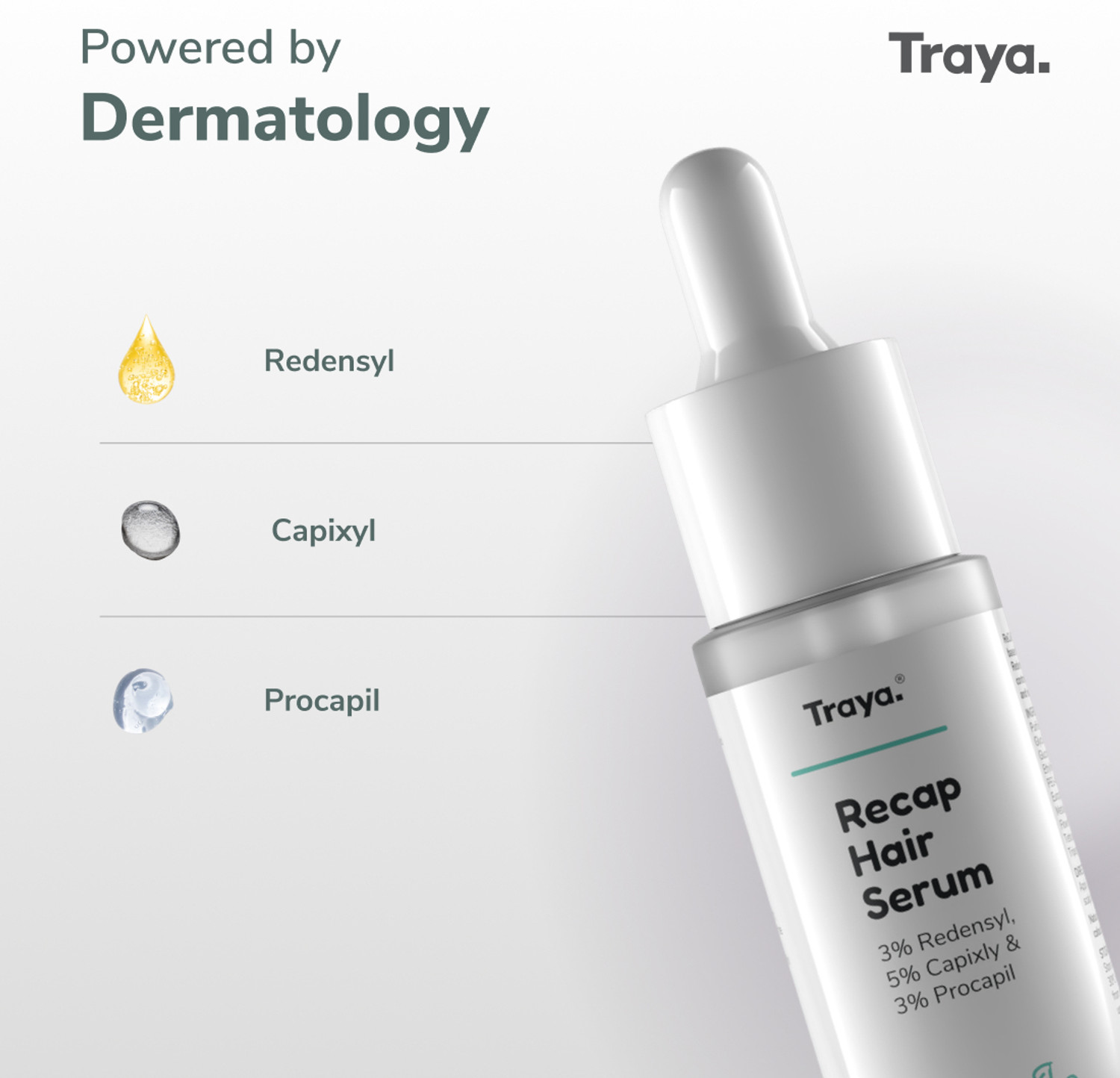 Image of Traya ReCaP Serum with Redensyl, Procapil & Capixyl for Hairfall Control & Growth