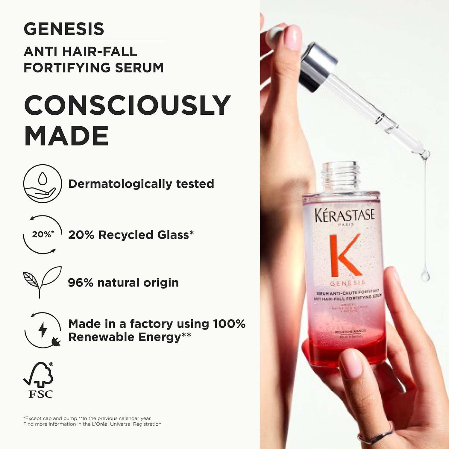 Image of KERASTASE Genesis Anti-Hair Fall Serum for Men & Women | Strengthens Hair Fibre