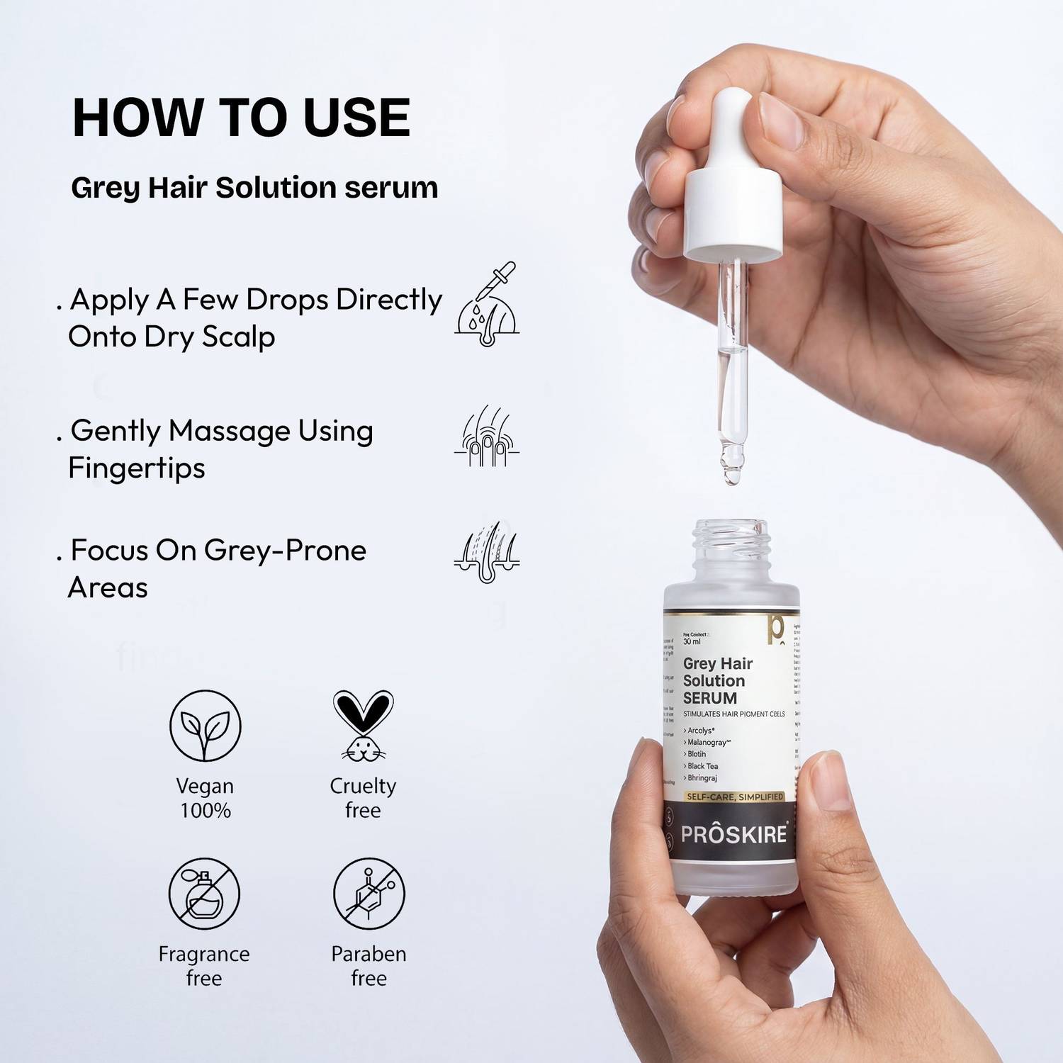 Proskire Grey Hair Solution Serum 30ml - Image 3