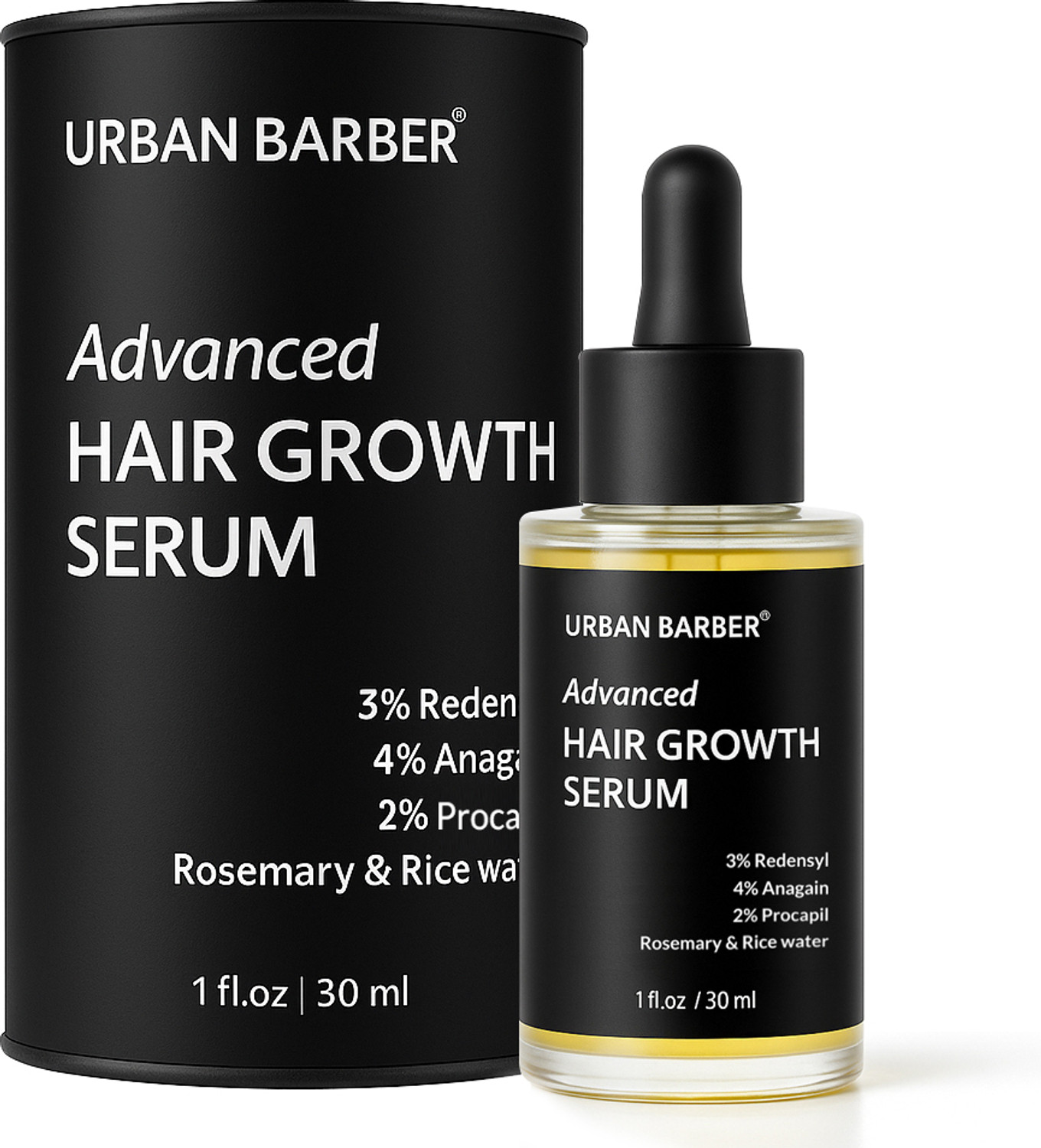 Image of Urban Barber Advanced Hair Growth Serum with 3% Redensyl, 4% Anagain & 2% Procapil - Unisex