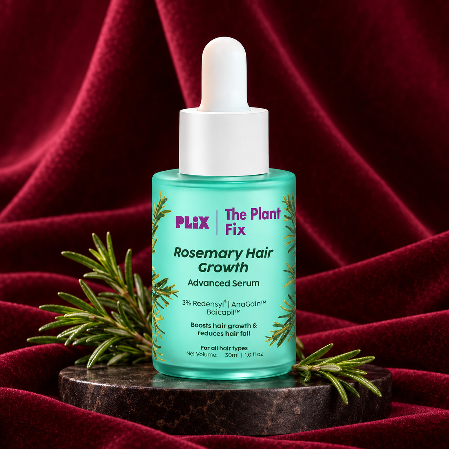 Image of The Plant Fix Rosemary & Pea Sprout Extract Hair Serum (30 ml)
