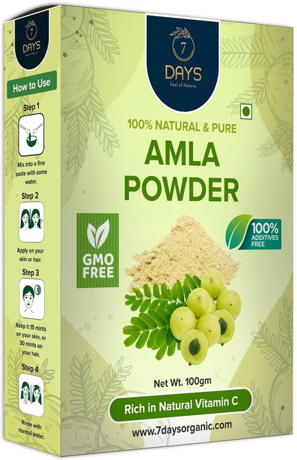7days natural Natural Organic Amla powder for face skin & hair care