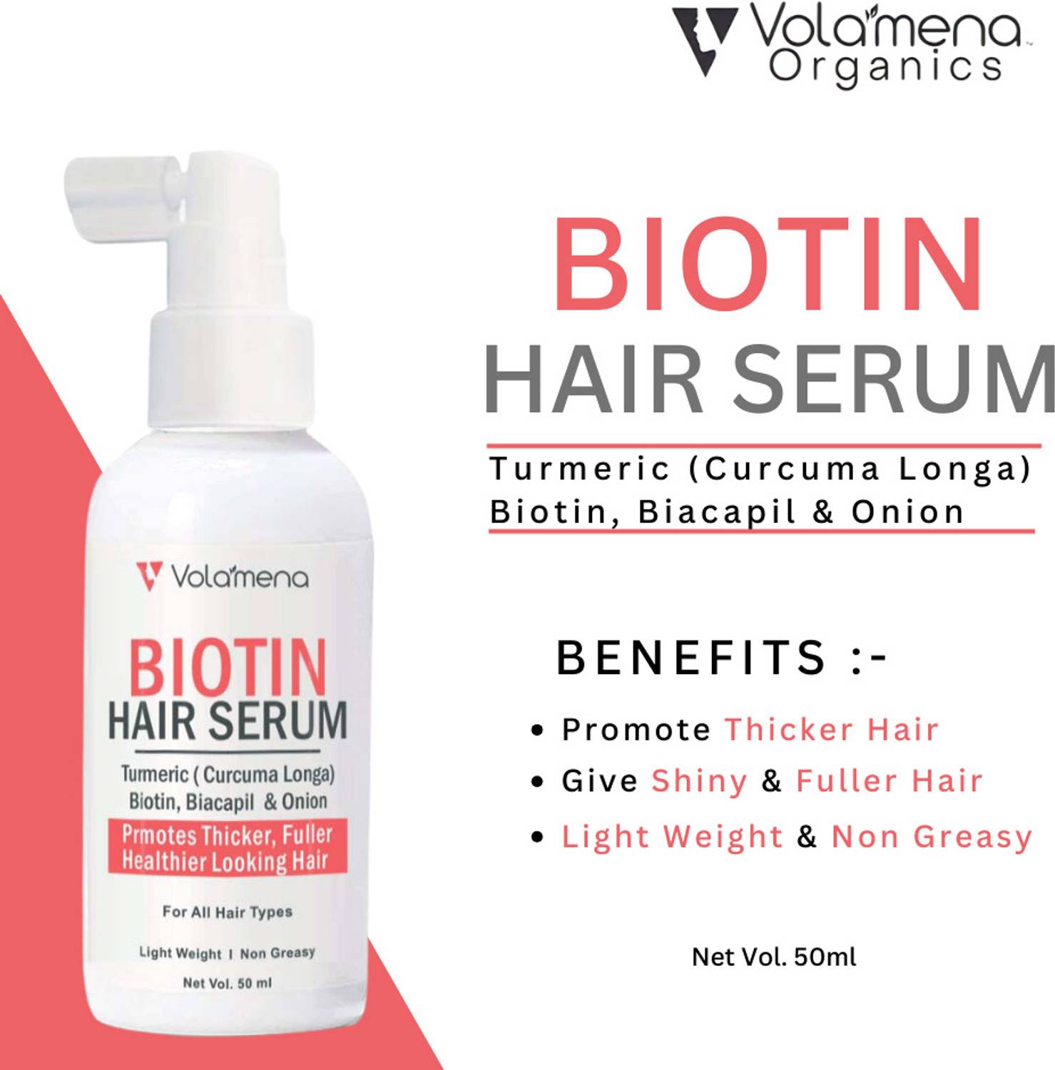 Volamena Biotin Hair Serum for Men & Women - Image 2