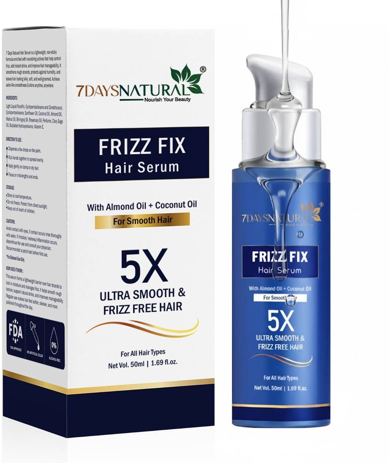 7days natural Hair Growth Serum Concentrate With Procapil,Redensy for Anti Hair Fall Dandruff