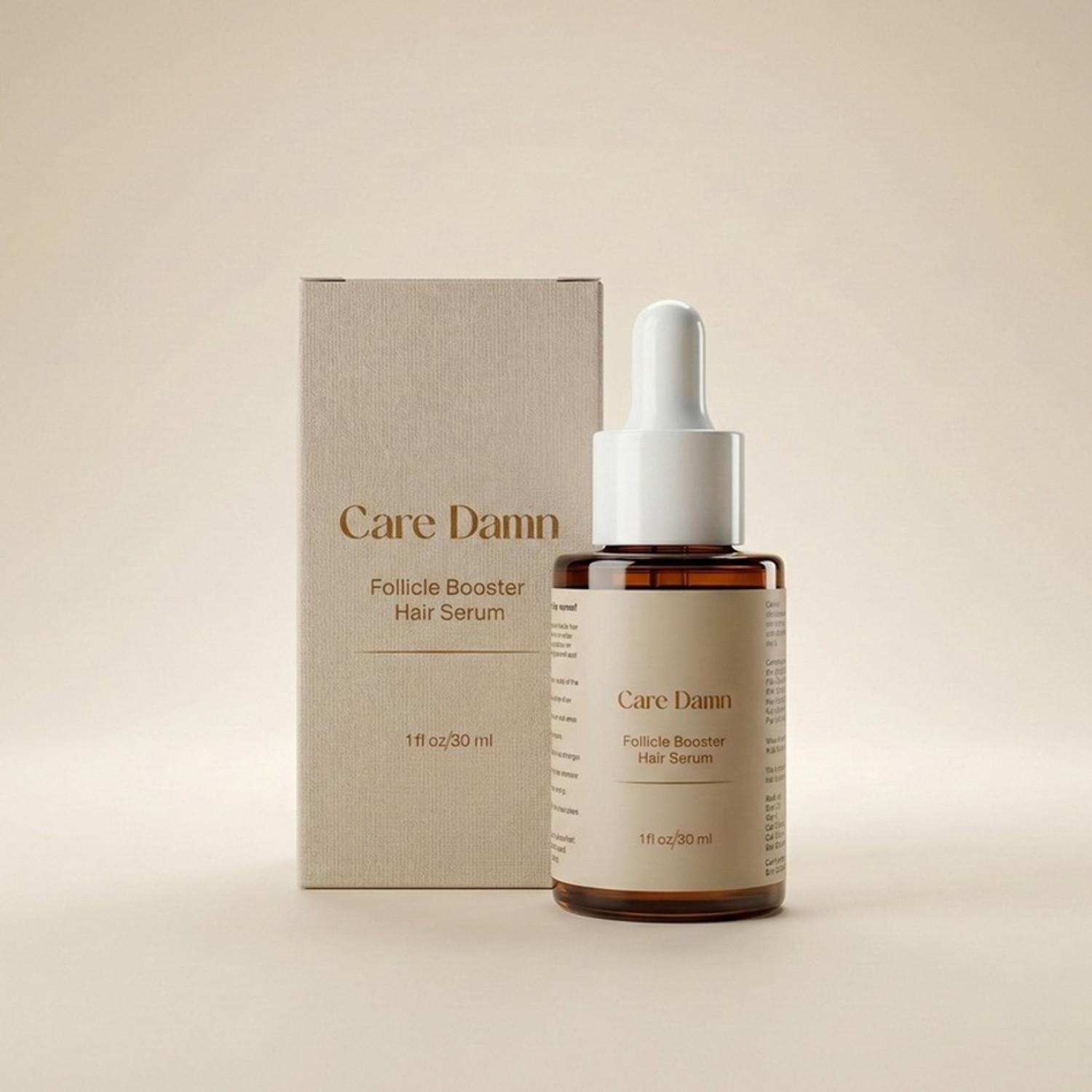 Image of CARE DAMN Follicle Booster Hair Serum with Rice Water, Biotin Rosemary Daily Hair Growth