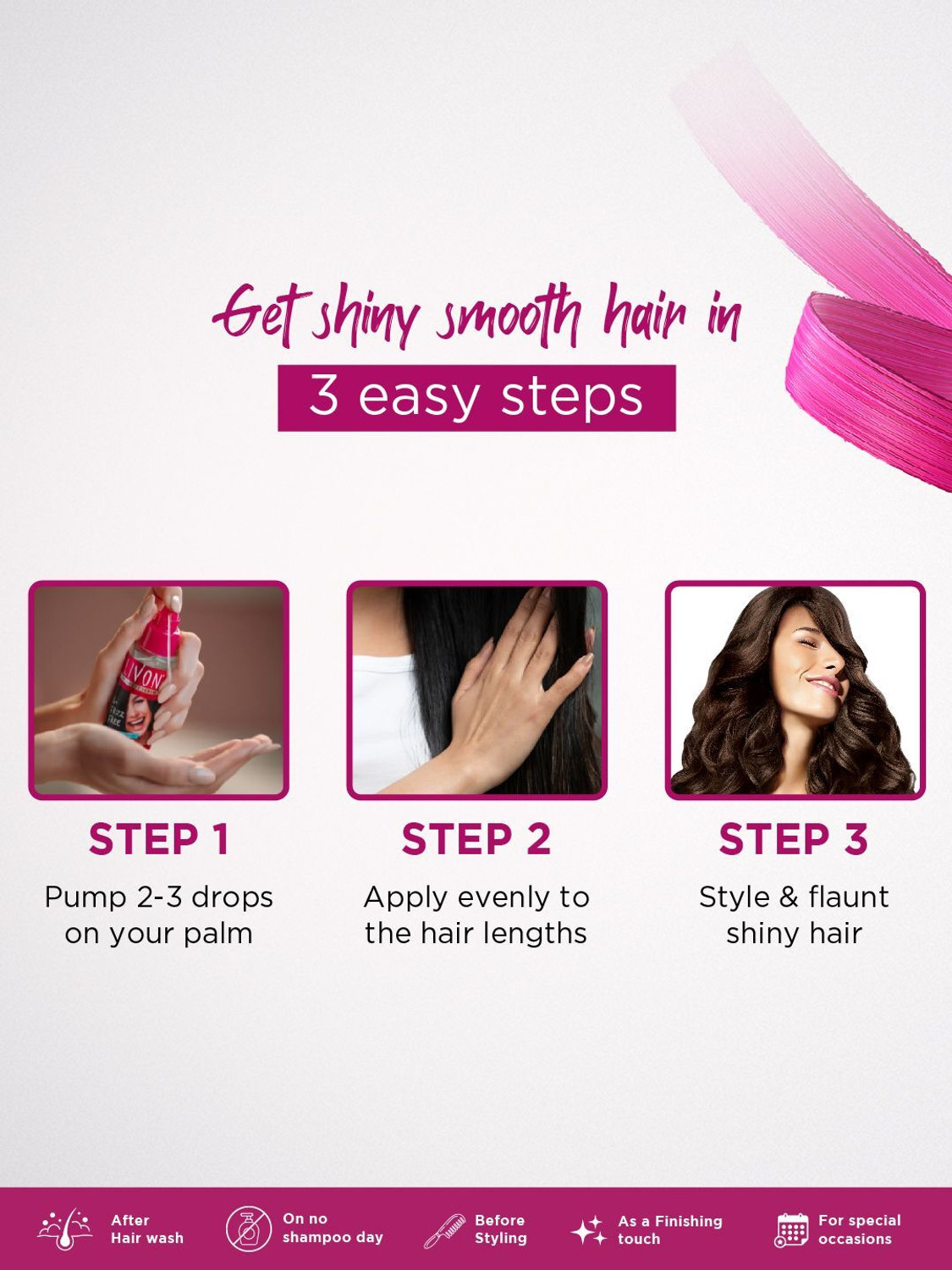 Image of LIVON Hair Serum,For Dry & Frizzy Hair, Provides shine, smoothness & damage protection