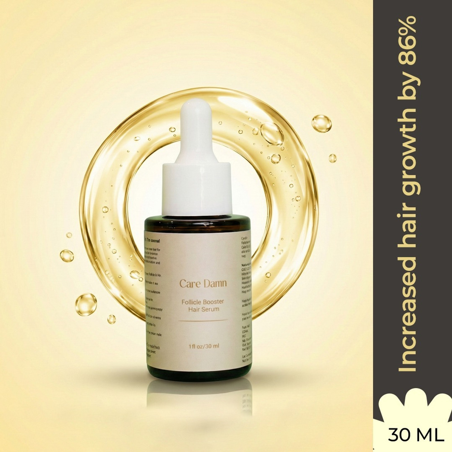 Image of CARE DAMN Follicle Booster Hair Serum with Rice Water, Biotin Rosemary Daily Hair Growth
