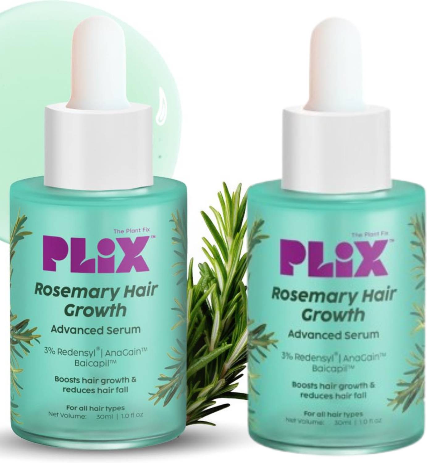 Plix Rosemary Advanced Hair Growth Serum Pack of 2 - Image 1