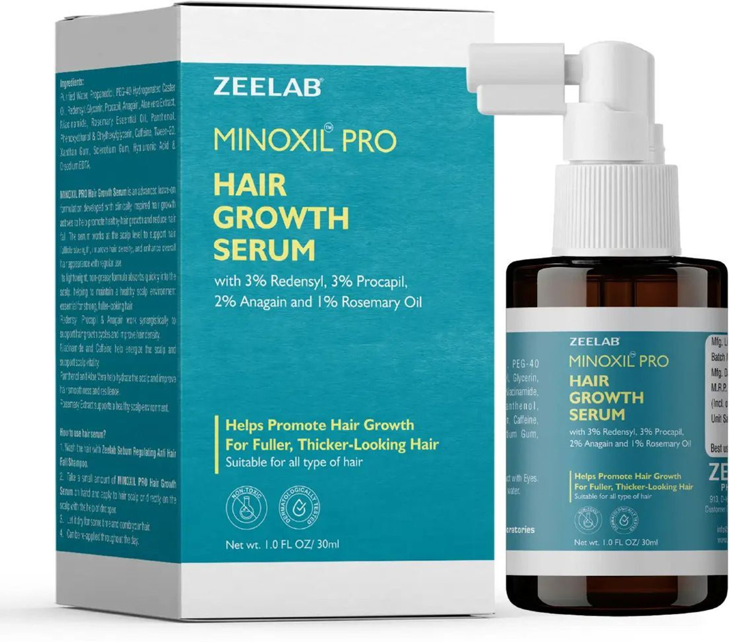 Image of zeelab Minoxil Pro Hair Growth Serum | Hair Fall Control & Scalp Care