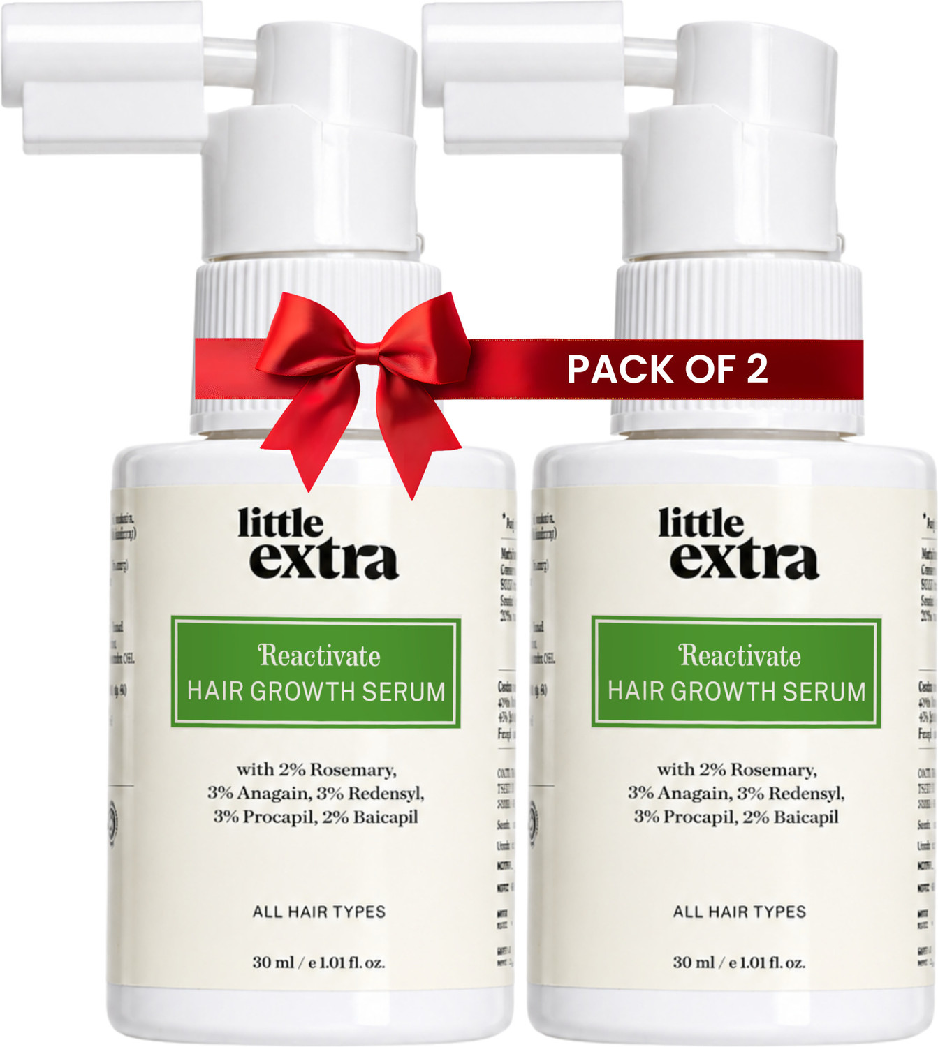 Little Extra Reactivate Hair Growth Serum with Rosemary, Redensyl for Thick & Dense Hair
