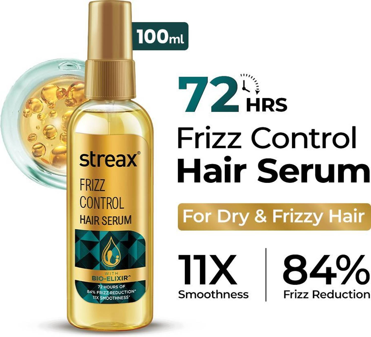 Streax Frizz Control Hair Serum 100ml - Image 4