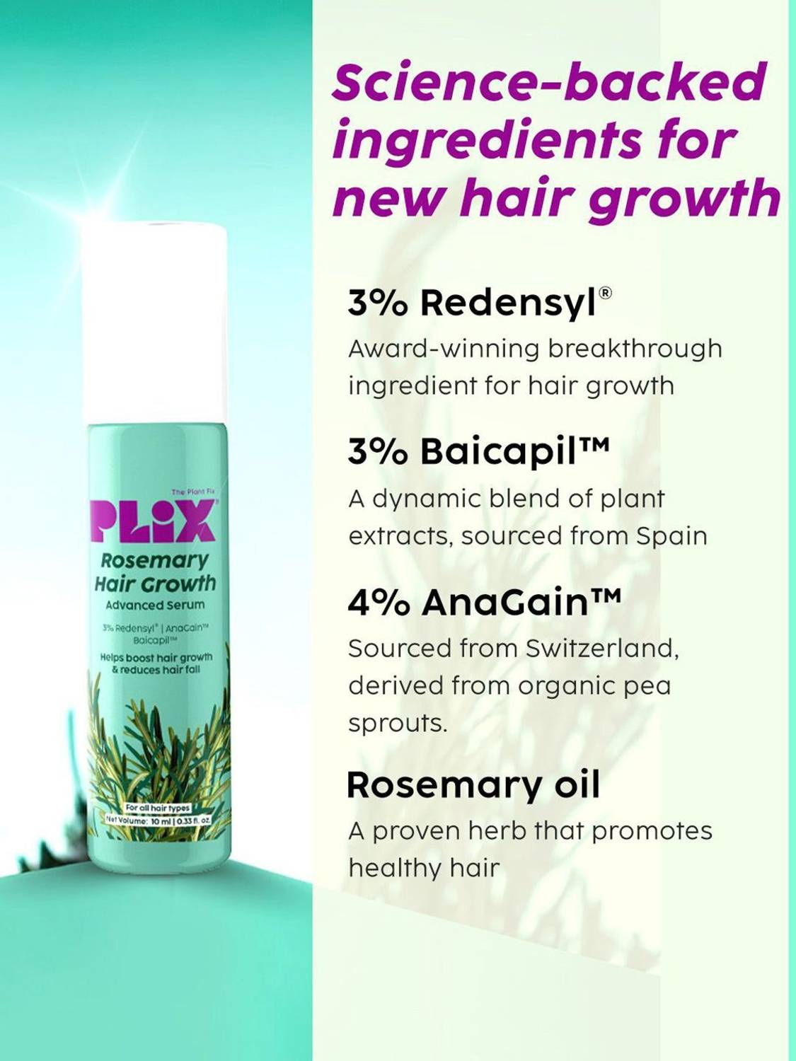 The Plant Fix Rosemary Hair Growth Serum Roll-On - Image 5