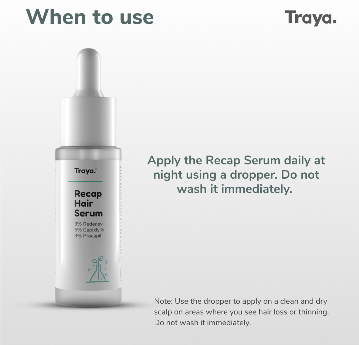 Image of Traya ReCaP Serum with Redensyl, Procapil & Capixyl for Hairfall Control & Growth