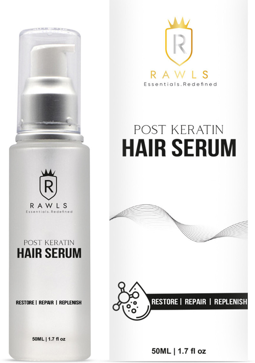 Image of RAWLS Post Keratin Hair Serum , Argon oil and Jojoba Oil