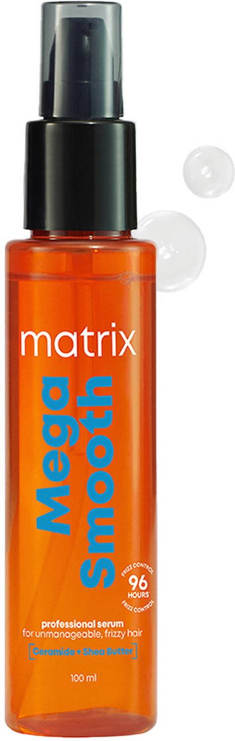 MATRIX Mega Smooth Anti-Frizz Serum for Frizzy Hair,Defy Frizz for 4 Days