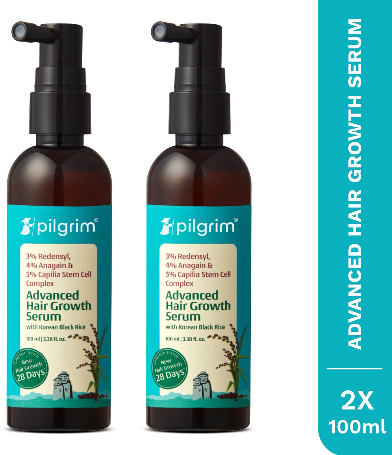 Pilgrim Hair Growth Serum 100 ML Pack of 2 - Image 2