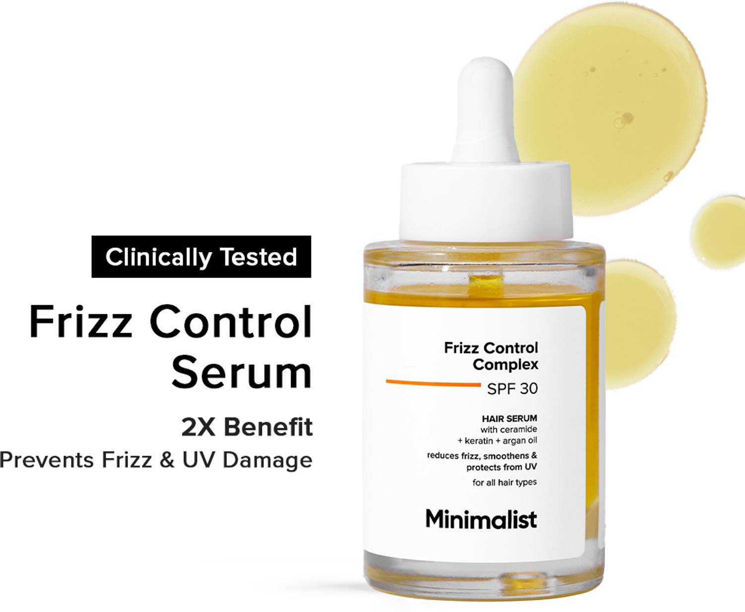 Minimalist Frizz Control SPF 30 Hair Serum 50ml - Image 1
