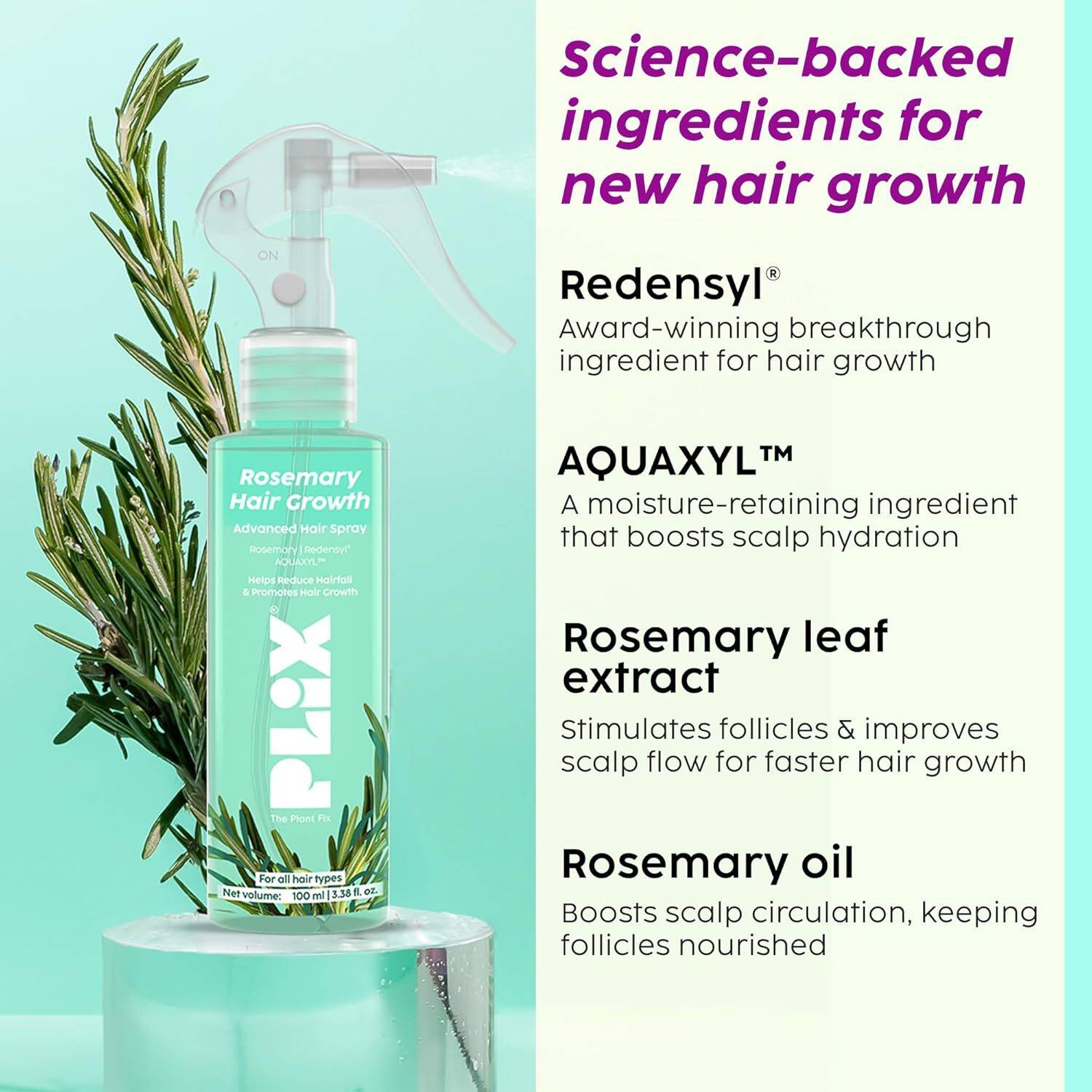 The Plant Fix Plix Rosemary Hair Growth Spray - Image 2
