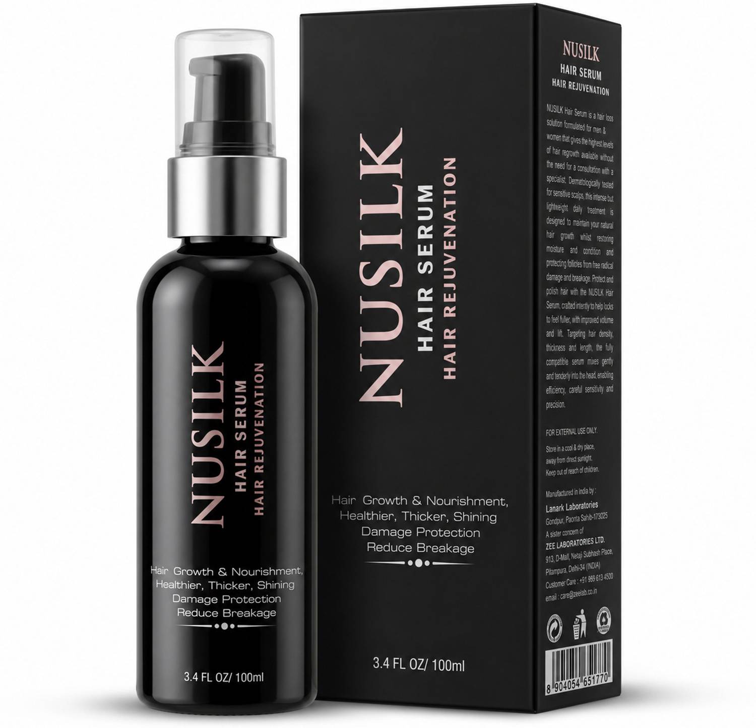 Biorome NusilK Hair Serum for Smooth, Silky & Frizz-Free Hair | Hair Damage Repair