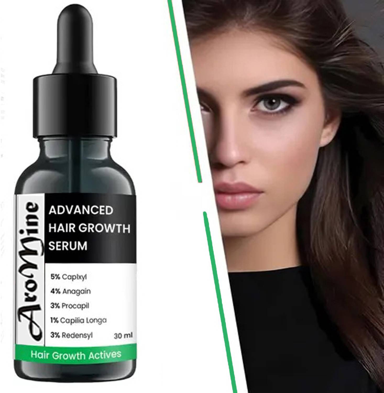 AroMine Advanced Serum Redensyl, Anagain, Rosemary Biotin for Hair Growth