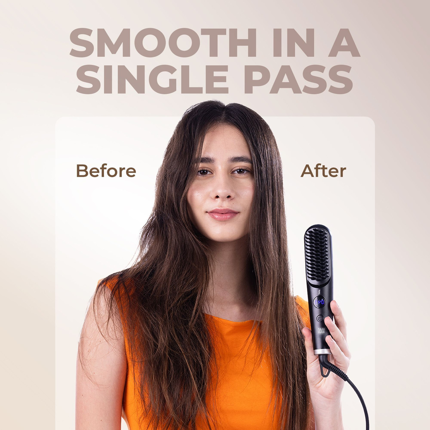 Image of Tash Hair Glide Connect Portable & Mini Straightening Comb Hair Straightener Brush