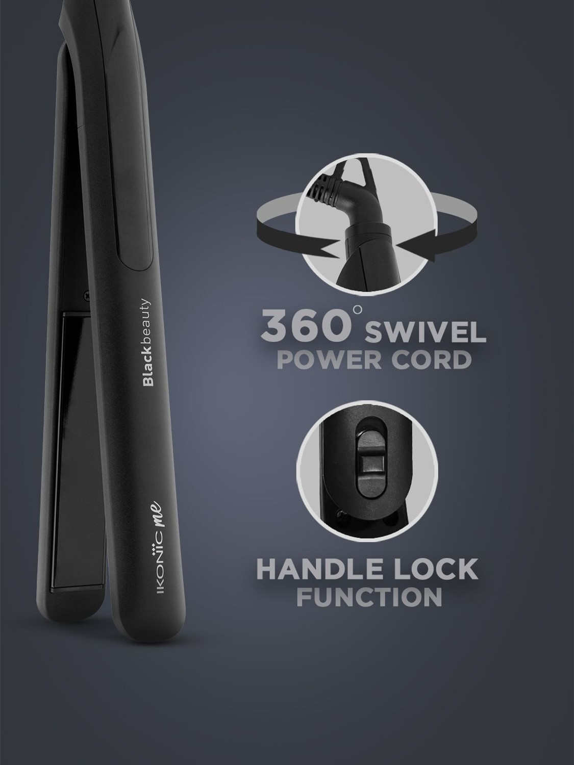 Image of IKONIC ME IKP-BB Black Beauty Hair Straightener