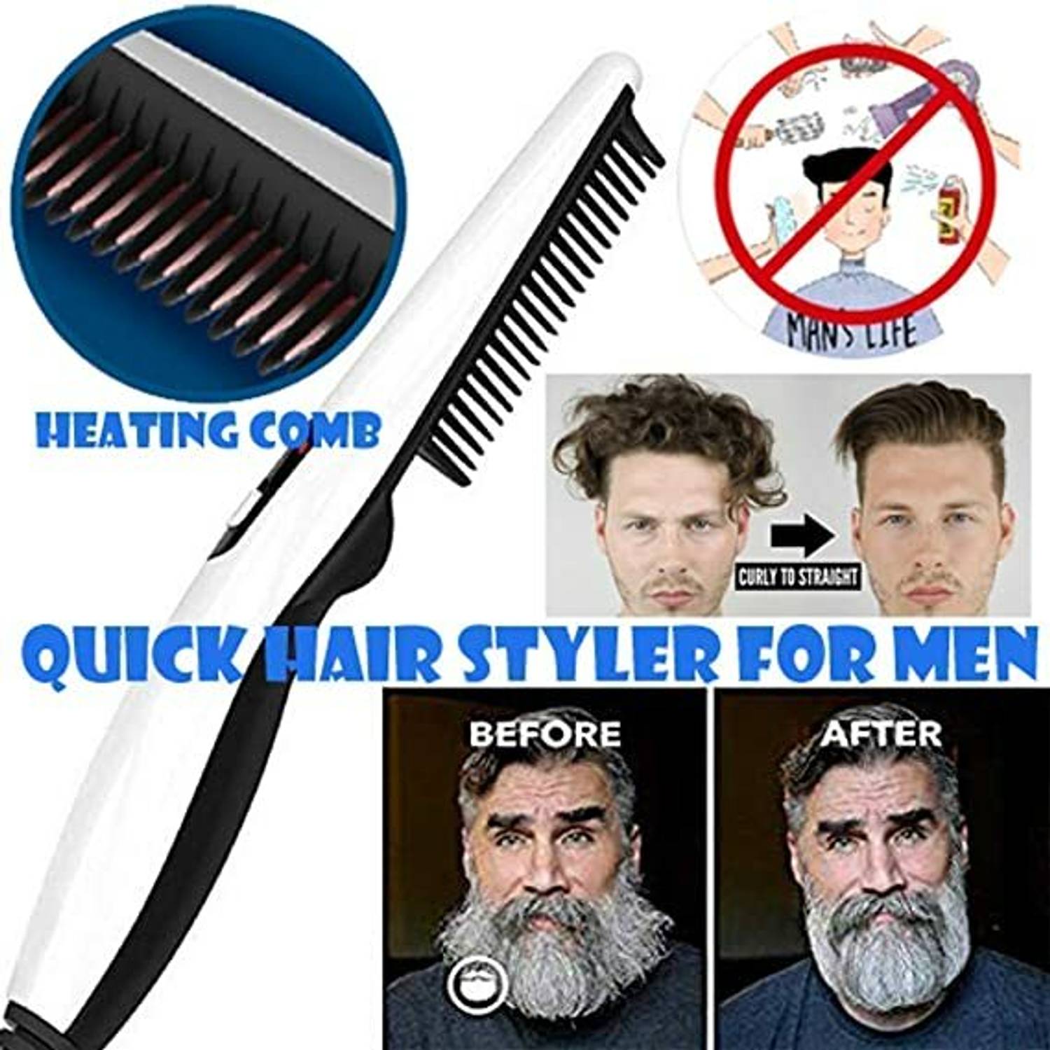 Miral Men Electric Beard Straightener - Image 3