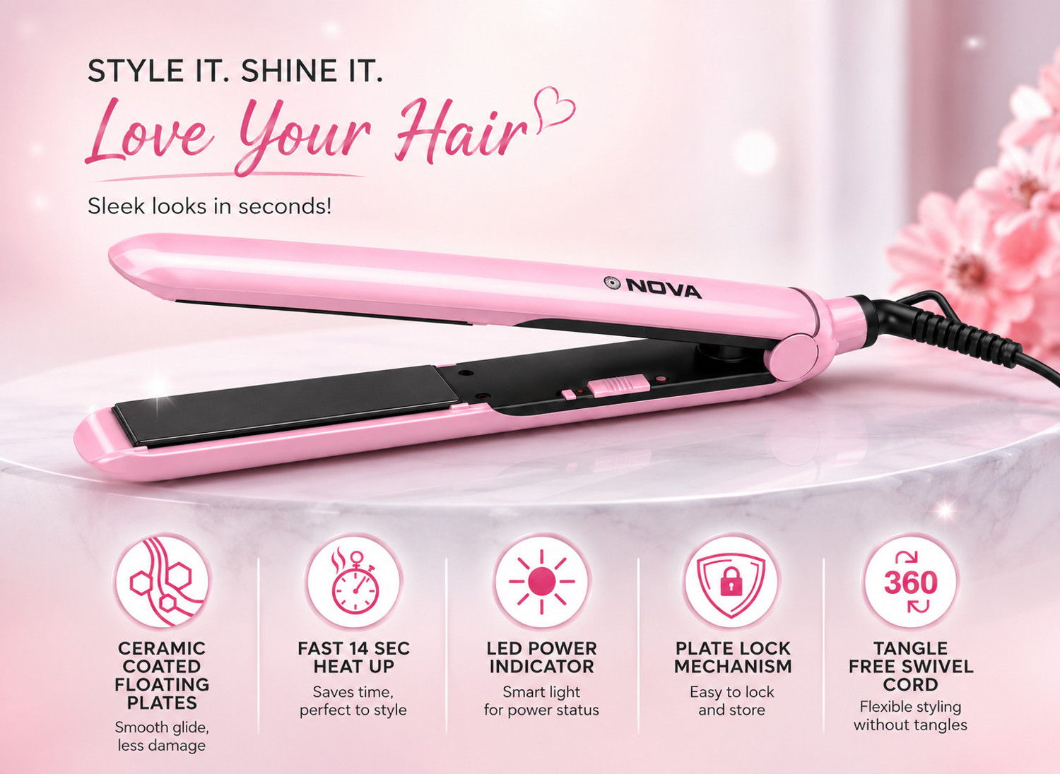 Image of NOVA NHS 911 Hair Straightener
