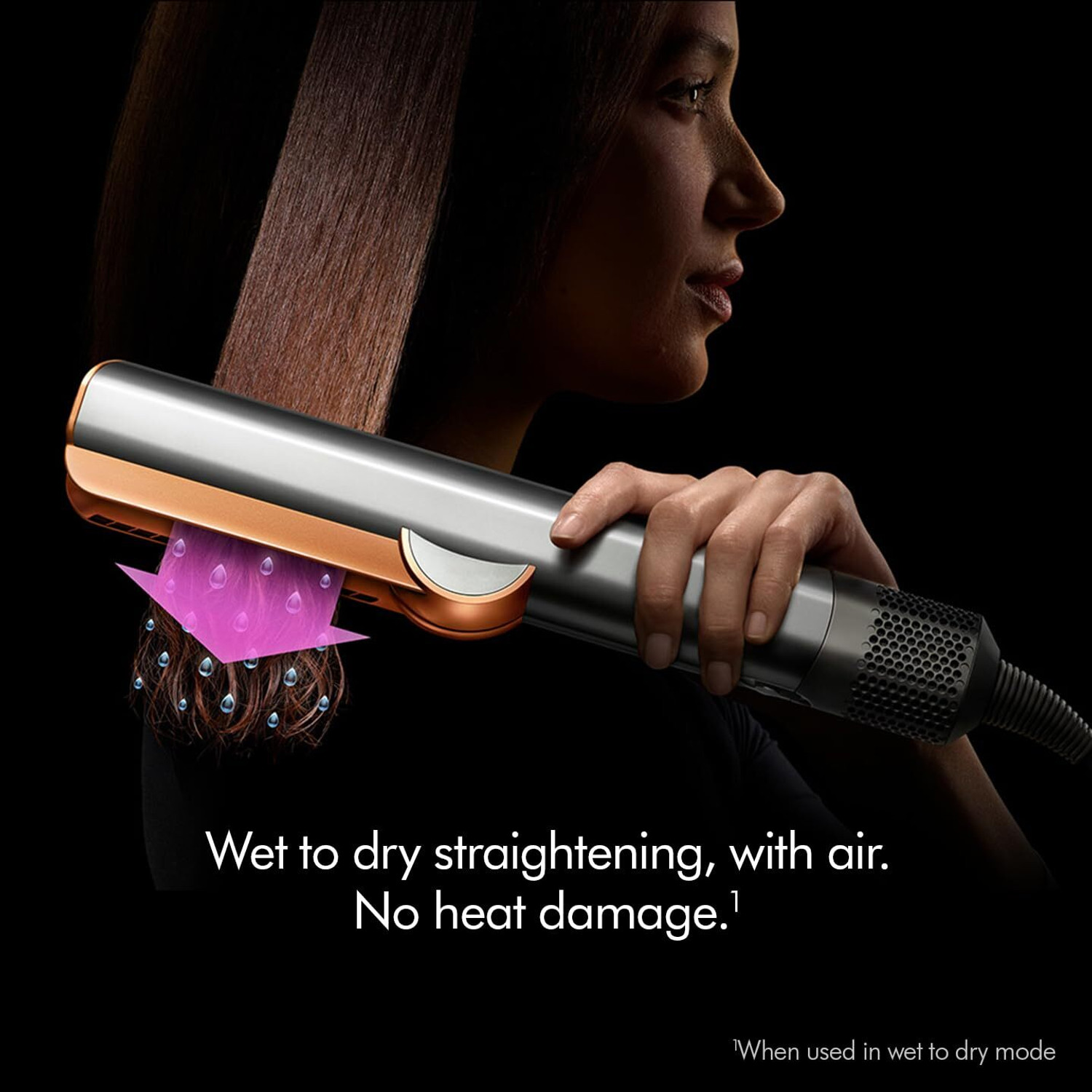 Image of Dyson Airstrait Straightener Wet to Dry & No Heat Damage Hair Straightener