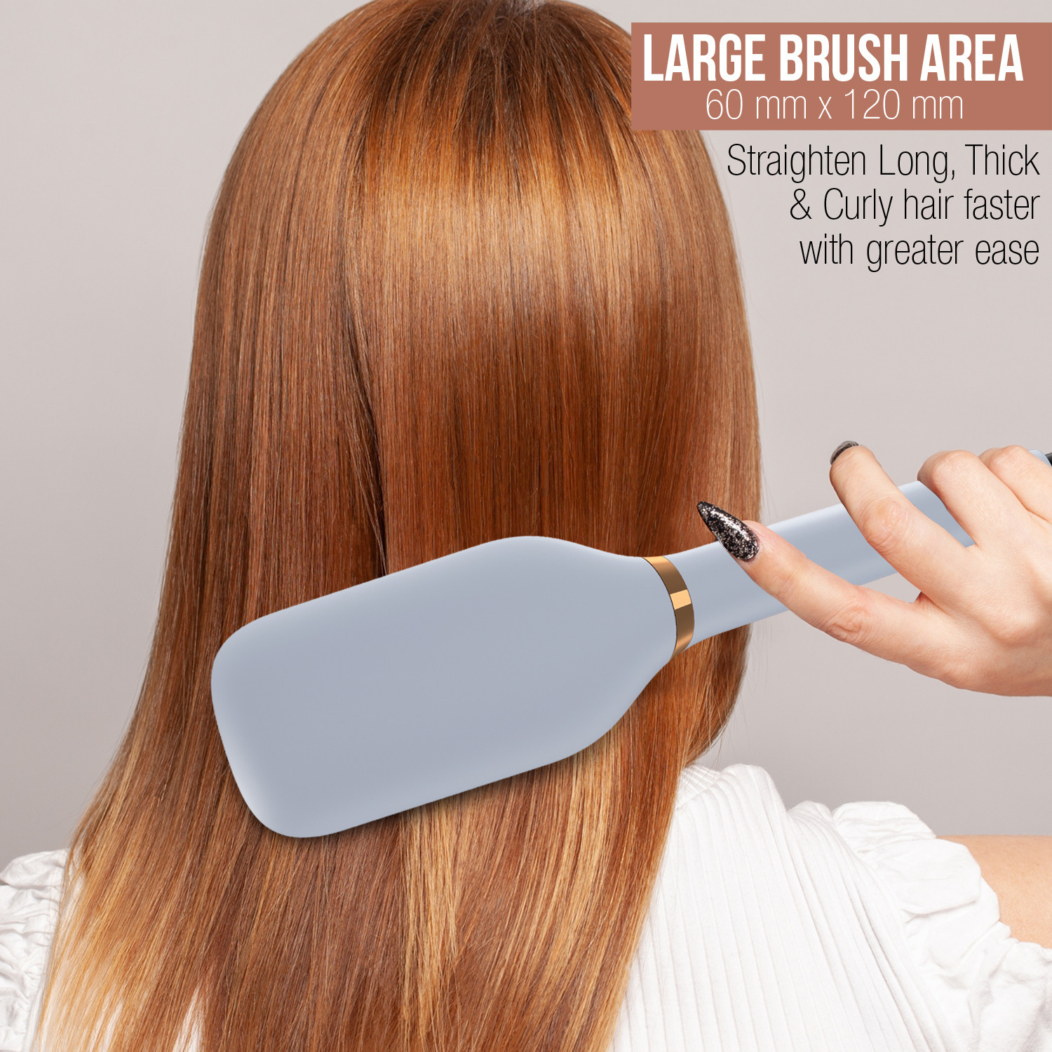 Image of HAVELLS HS6000 Keratin Infused Hair Straightening Brush with Temperature Control HS6000 Keratin Infused Hair Straightening Brush with Temperature Control Hair Straightener Brush