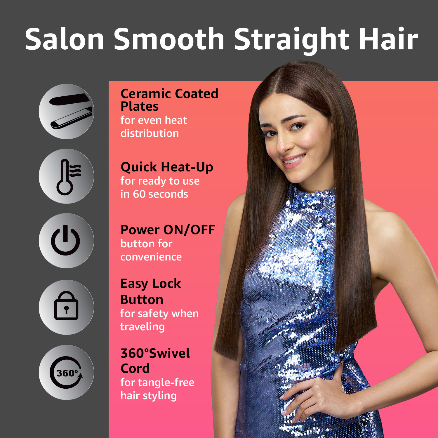 Image of VEGA Adore Adore Flat Hair Straightener Hair Straightener