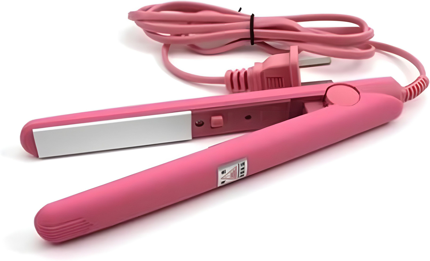 Image of Plusbeauty Hair Straightener Minimized Heat Damage with SilkPro Care Ceramic Coated Plates Pressing mashine small Hair Straightener (Pink)