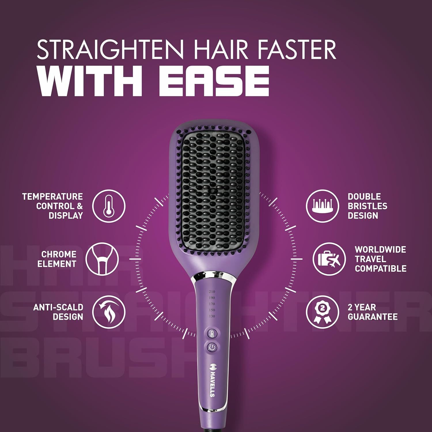 Image of HAVELLS HS4201 Hair Straightener Brush