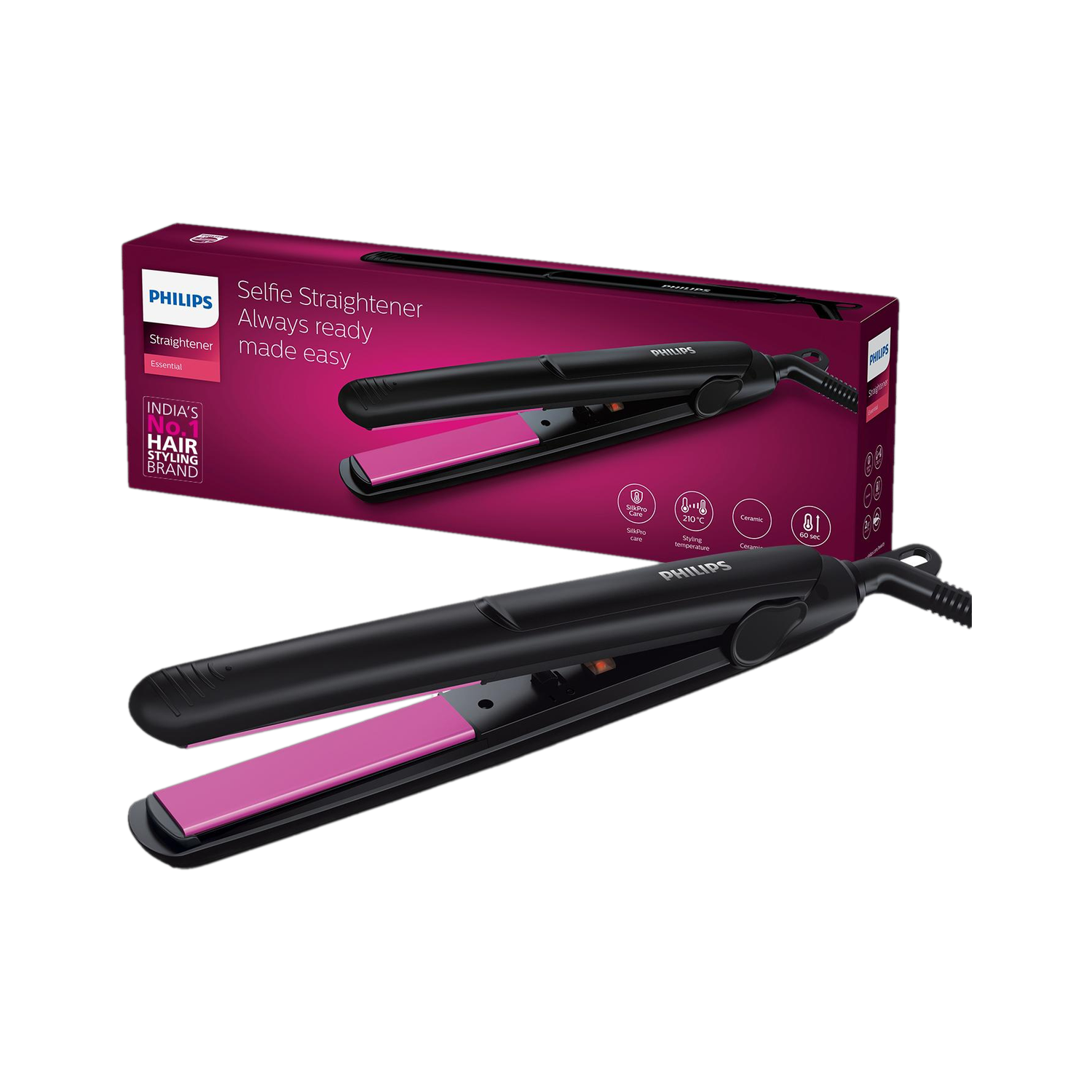 PHILIPS Selfie Straightener HP8302/06 Hair Straightener Rs. 806 - Flipkart